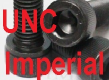 UNC Imperial Socket Head Cap Screws High Tensile 12.9 Plain Black